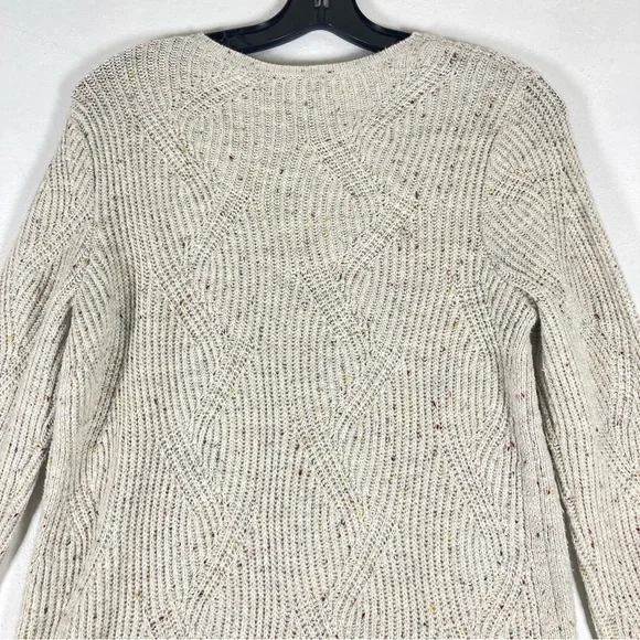 J. Jill Womens Sweater Pullover Beige Long Sleeve Relaxed Round Neck Knit XS - Picture 11 of 15